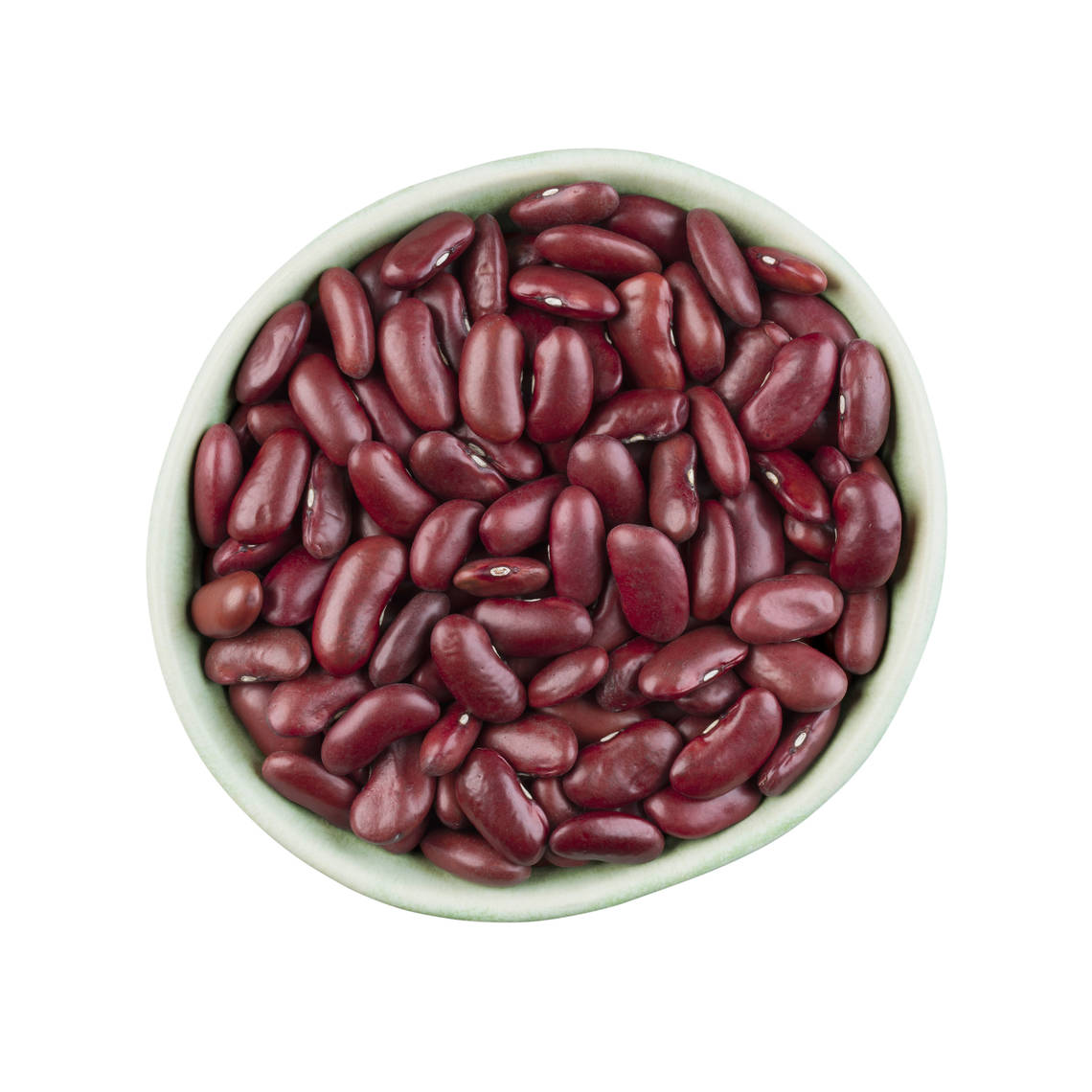 Un cuenco de porotos arriñonados rojo oscuro Los porotos arriñonados rojo oscuro son esenciales en el chili con carne, pero también se usan en sopas mexicanas y en platos caribeños e indios.